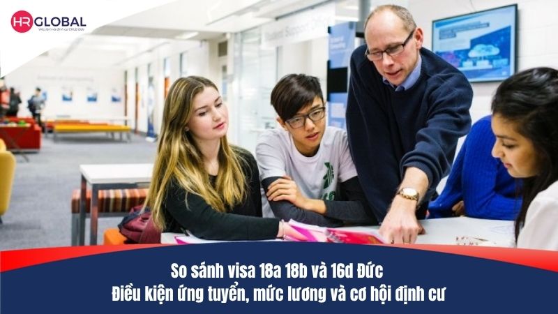 So sánh visa 18a 18b và 16d Đức – Điều kiện ứng tuyển, mức lương và cơ hội định cư