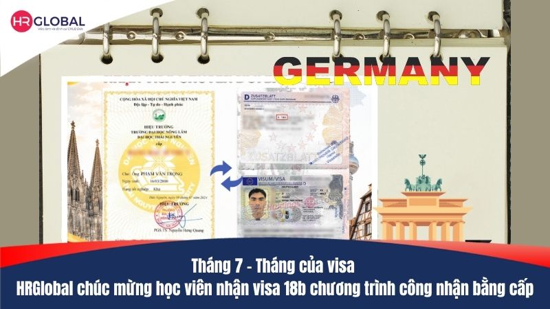 Tháng 7 – Tháng của visa – HRGlobal chúc mừng học viên nhận visa 18b chương trình công nhận bằng cấp
