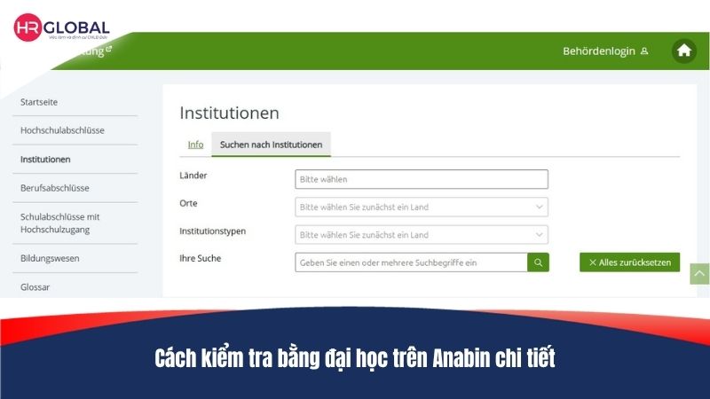 Cách kiểm tra bằng đại học trên Anabin chi tiết